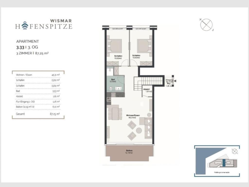 Hafenspitze App 33 Wismar Exterior foto
